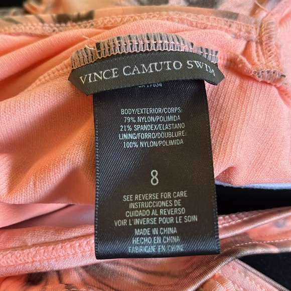 Vince Camuto Peach and Black Pink One Piece - Picture 4 of 6